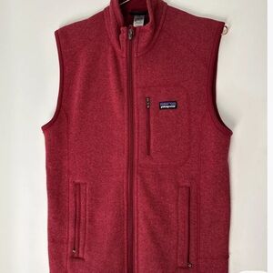 Patagonia Men's Better Sweater Vest  Full Zip Wine  Size Small